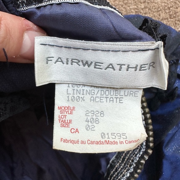 Fairweather Navy Strapless Rhinestone Prom Dress - Picture 3 of 3